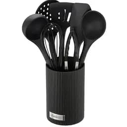 Набір кухонного приладдя Magio MG-1128 із підставкою 8 предметів Чорний