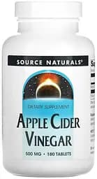 Натуральная добавка Source Naturals Apple Cider Vinegar 500 mg, 180 таблеток