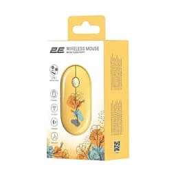 Комп'ютерна миша 2E MF300 FLORA:POPPY Silent WL BT жовтий teh0014097 - мініатюра 6