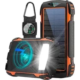 Внешний акб Solar power bank с солнечной панелью with LED light 20000mAh PN-W20S