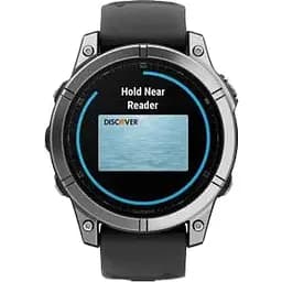Смарт-годинник Garmin Fenix E 47mm AMOLED Stainless Steel with Black Silicone Band (010-03025-02/00) - мініатюра 3