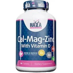 Комплекс минералов с витамином D3 Haya Labs Calcium Magnesium & Zinc with Vitamin D 90 таблеток