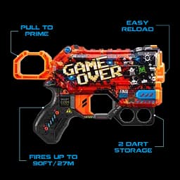 Швидкострільний бластер Zuru X-Shot Skins Menace Game Over, 8 патронів (36515B) - мініатюра 4