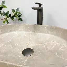 Умивальник VBI Verona 50 beige stone matt накладний VBI-011325 - мініатюра 4
