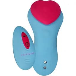 Вибратор FairyGasm HeartGem 10 см голубой