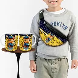 Подарочный набор :Сумка-бананка+ Кружка Щенячий патруль"Paw Patrol" детский,для мальчика (00244)