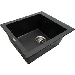 Кам'яна мийка Ventolux Amore Black Matt Quartz 500x410x190 мм