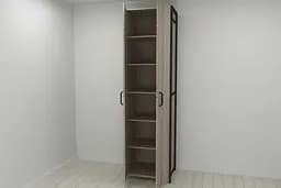 Шкаф Гардероб Уни секция 7 серии Конект Ferrum-decor 220x60x50см Черный металл ДСП Дуб Сонома Трюфель 16 мм (FRD-104562)