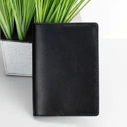 Обложка на паспорт, загранпаспорт кожаная черная Handycover 0054