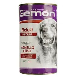 Влажный корм Gemon Dog Wet Medium Adult кусочки с ягненком и рисом, 1,25 кг (70387910)