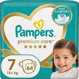 Подгузники Pampers Premium Care Размер 7 (15+ кг) 64 шт.