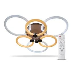 Світлодіодна накладна люстра Ardero AL6136ARD FELICITY 115Вт білий срібло