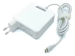 Блок живлення Type-C 87W для Apple, Asus, Acer, HP, Dell, Lenovo, Samsung, Xiaomi. Квадратний Білий