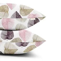 Комплект постільної білизни Cosas Pastel leaves Двоспальний бежевий (LeafBeigeRoseBlack_El160-07Savana_180) - мініатюра 4