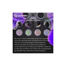 Геймпад GamePro GPS13T BT 5.3/USB/PC/iOS/Android/PS3/PS4 RGB Transparent (GPS13T) - мініатюра 10