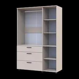 Шафа для одягу Doros Торн Кашемір 3 ДСП/3Ш (штанга) 135х51.6х200 (44900497) - мініатюра 9