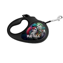 Повідець-рулетка для собак Waudog R-leash рисунок Сумасшедша любов M до 25 кг 5 м светоотражаюча стрічка