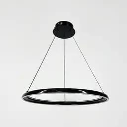 Современная подвесная люстра с черным кольцом Ø 60 см Line F | Ст. MJ341-600 BK