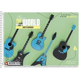 Альбом для малювання Школярик Музичні інструменти 20 аркушів (PB-SC-020-8013)