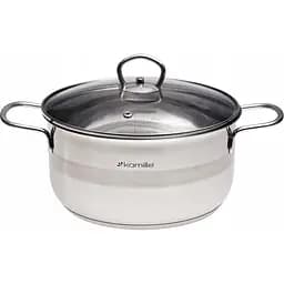 Кастрюля Kamille нержавеющая сталь с крышкой 4 л (KM-5414)