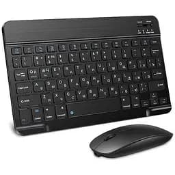 Клавиатура с мышкой Keyboard set AND 5370 для планшета телефона Bluetooth iPad iPhone Android Type-C Черный