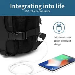 Рюкзак міський Ozuko 9388 діловий офісний з USB портом та відсіком для ноутбука до 15.6' 17л Black (19357) - мініатюра 12