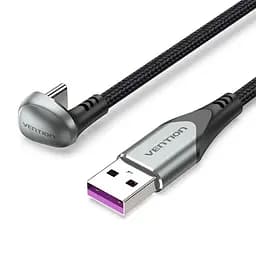 Кабель Vention USB 2.0 A Male to USB-C Male U-Shaped 5A Cable Aluminum Alloy Type 0.5m Black (COHHD)