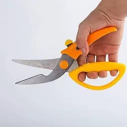 Кухонні ножиці секатор для птиці та риби з фіксатором 22.5 см, Kitchen Master Помаранчевий 85869 - мініатюра 8