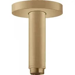 Кронштейн для верхнього душу Hansgrohe зі стелі S 100 мм Brushed Bronze 27393140 Бронза
