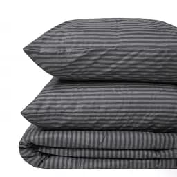 Літній постільний комплект MirSon №2943 Сolor Fun Line Stripe Black з евкаліптовим волокном 110х140 см чорний (2200010964226) - мініатюра 2