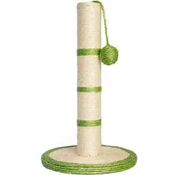 Когтеточка для кошек Nunbell с игрушкой сизалевая зеленая