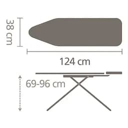 Прасувальна дошка Brabantia Ironing Tables 124х38 см сіра (108846) - мініатюра 5