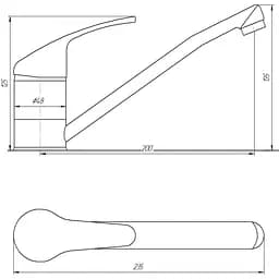 Змішувач для кухні Globus Lux Solly GLSO-0203 (10125) - мініатюра 5