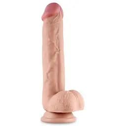 Фаллоимитатор Lovetoy Sliding-Skin Dual Layer Dong 9 24 см телесный