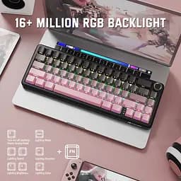 Ігрова механічна клавіатура Attack Shark X66 / 60% / Три режими підключення / Strawberry Switch / Pink - мініатюра 5