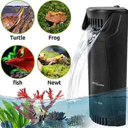 Внутрішній фільтр Repti-Zoo Aquatic Corner Filter (GLB07) для тераріумів із черепахами, рибами та амфібіями (200 л/год, до 38 літрів) - мініатюра 9
