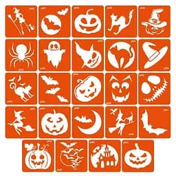 Набір трафаретів для біо-тату Хеловін Fresh Tattoo halloween-simple 6 x 6 см 24 шт