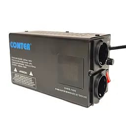 Стабілізатор напруги релейний Conter SVRS 750Вт 1000ВА 150–270V однофазний, 2 розетки, LED дисплей