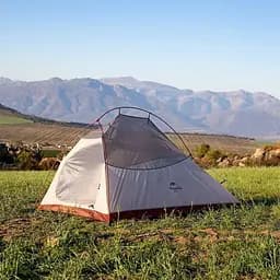 Надлегкий одномісний намет з футпринтом Naturehike Cloud Up 1 Updated NH18T010-T 20D (Сіро-червоний) - мініатюра 5