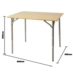 Складний стіл Bo-Camp Suffolk 80x60 cm Brown (1404650), Світло-коричневий - мініатюра 12