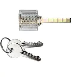 Циліндровий замок прозорий тумблер із прозорим ободом