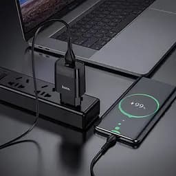 МЗП Hoco C72Q Glorious QC3.0 18W (1USB-A) + кабель USB to MicroUSB Чорний - мініатюра 5