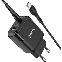 Зарядний пристрій Hoco Favor N5 20 W + кабель Type-C Type-C чорний 6931474738936