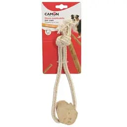 Игрушка для собак Camon кусок из кофейного дерева на веревке 28 см (AD701)