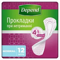 Урологічні прокладки Depend Normal 12 шт.