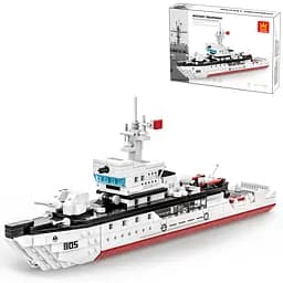 Конструктор Wange військовий корабель Type 081 мінний тральщик – дитячий конструктор, військова техніка, 380 деталей - мініатюра 5