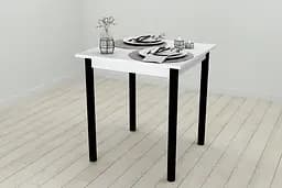 Стіл кухонний Ferrum-decor Агата 75x70x70 Чорний ДСП Біле 16мм (FRD-106245) - мініатюра 4