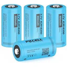 ICR18350 Аккумуляторная батарея 3,7 В, литий-ионные 900 мАч Батареи для факела, игрушки, упаковка из 4 штук, PKCELL