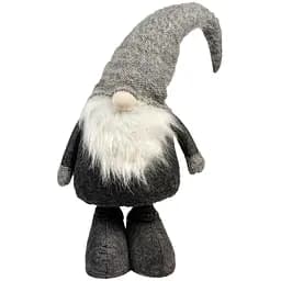 Фігурка новорічна Jumi Гном текстильна 90/130 см телескопічні ноги сіра (5900410908659)