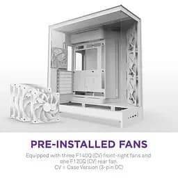 Корпус NZXT H9 Flow Tempered Glass без БЖ White (CM-H92FW-01) - мініатюра 8
